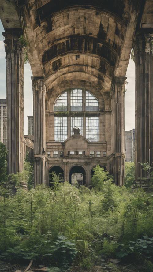 Kultowy dworzec centralny Michigan w Detroit zostaje odzyskany przez naturę w postapokaliptycznym scenariuszu.