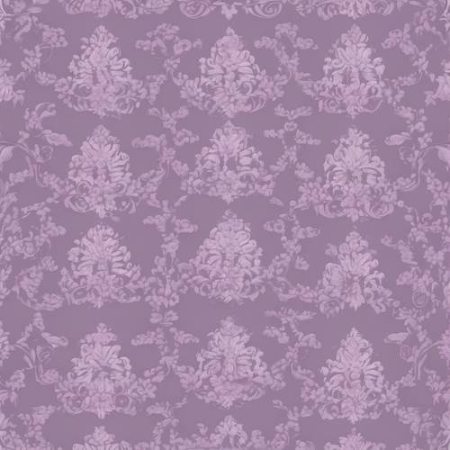 A seamless pattern of damask in a subdued lilac shade, giving off a soothing ambience.
