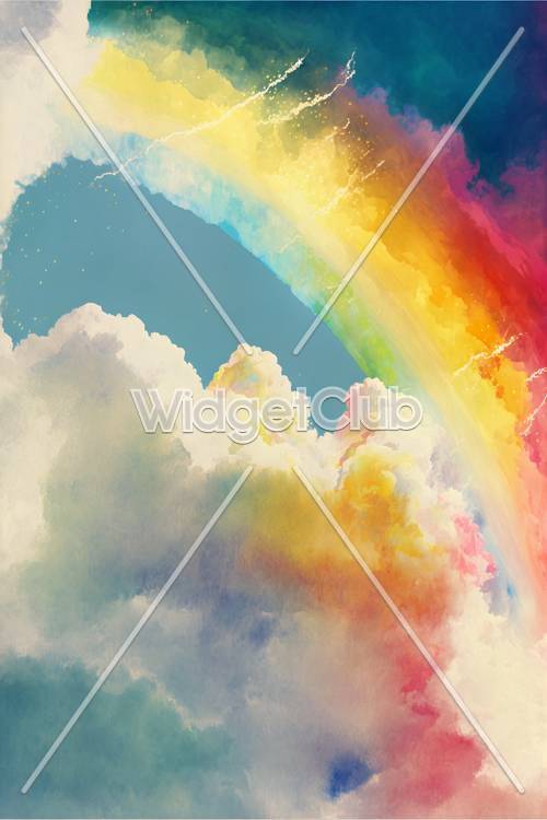 Colorful Rainbow Sky Background