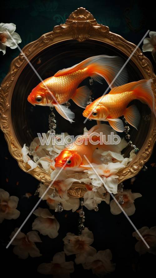 Golden Fish in Elegant Frame