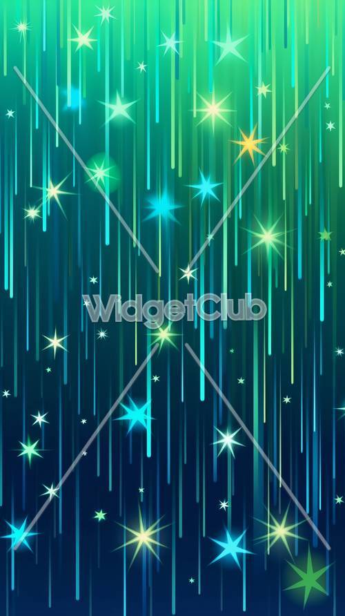 Shooting Stars in Blue Sky Background