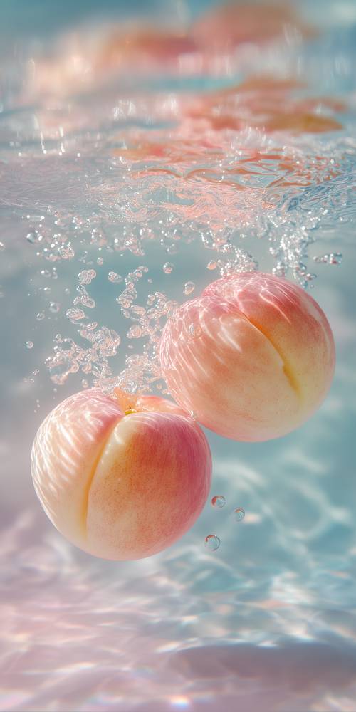 Floating Apples in Water Behang [964dedbf796a4f99b107]