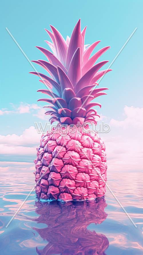 Pink Pineapple Sky Reflection