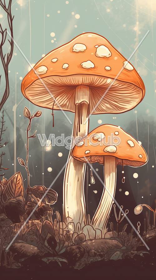 Зачарованные лесные грибы
