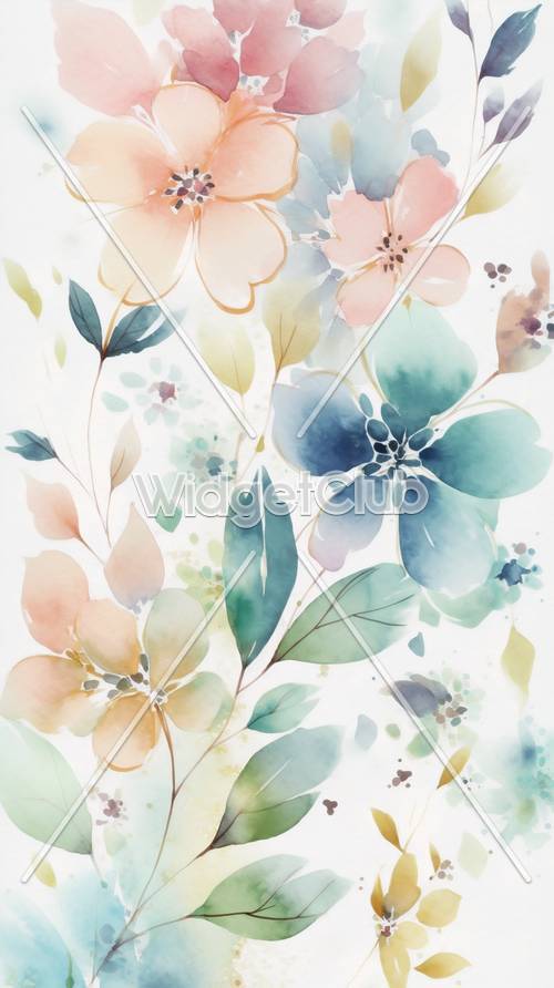 Soft and Colorful Floral Art