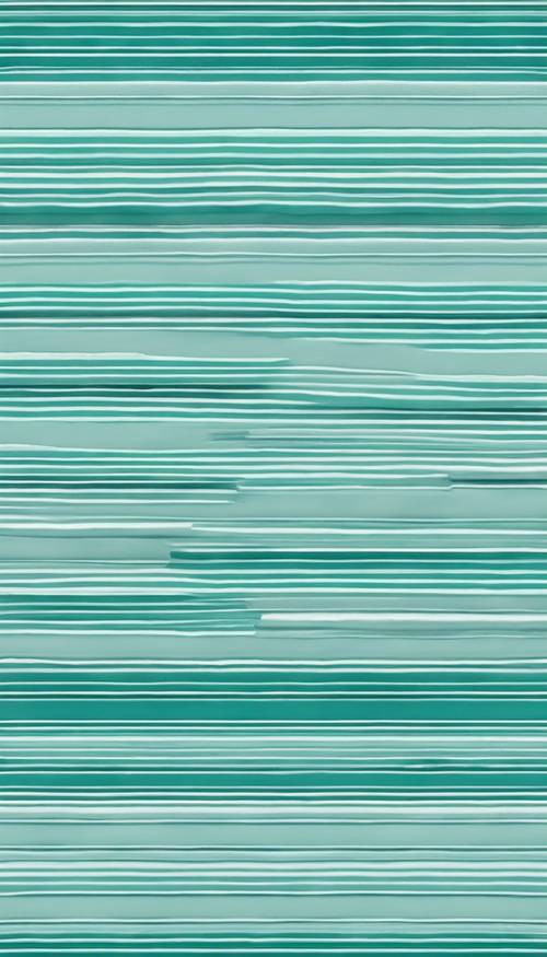 A seamless pattern of teal stripes horizontally laid against a soft white background. Tapet [0d9162db97b844958a87]