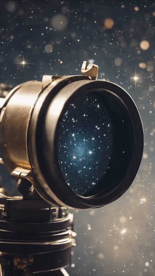Costellazione del Capricorno visibile attraverso un telescopio.