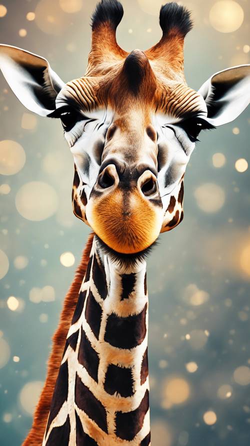 Графическая иллюстрация принтов жирафа как символа экзотической моды.