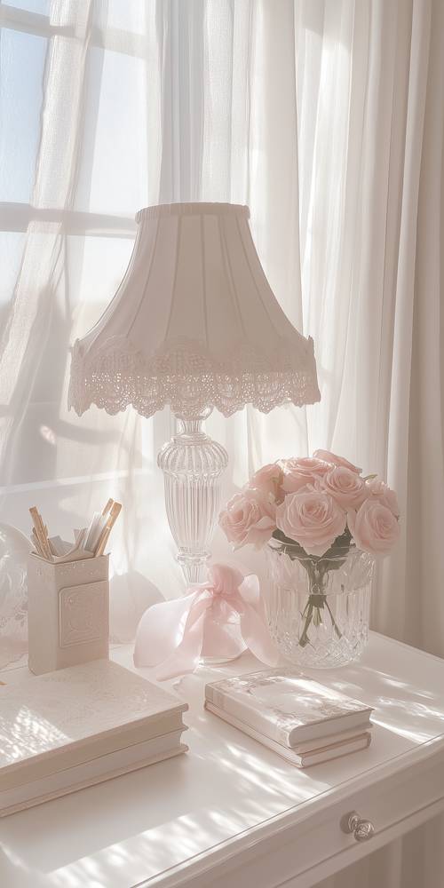 Elegant Pink Roses by Bright Window