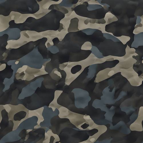 Dark camouflage with an artistic, abstract pattern like paintings in a war museum.