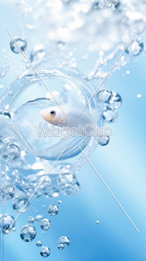 Swirling Water Fish Dance Wallpaper[e3b09968b487405aaef1]