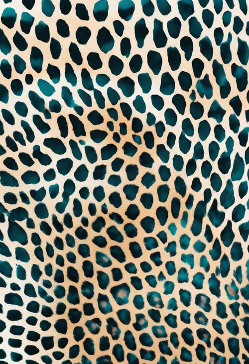 A simple, bold and vibrant cheetah skin pattern in an abstract array of teal colors. Wallpaper [721edf63ae5b4c818c55]