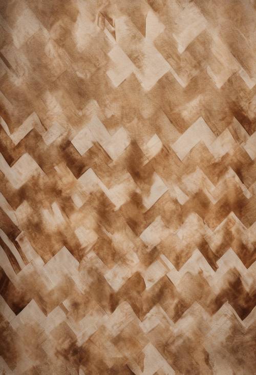 Un&#39;armoniosa combinazione di tonalità beige con motivo a zig zag su una tela senza soluzione di continuità.