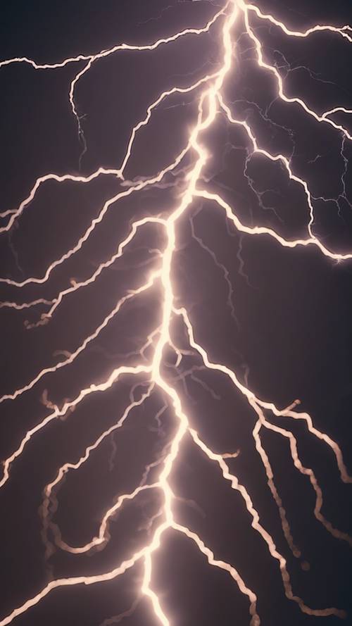 A close-up of a lightning bolt with fine details of the electrical stream