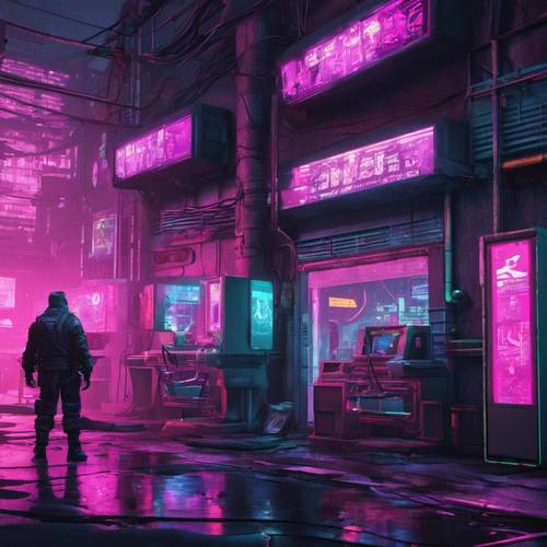 Realistischer Screenshot eines Stealth-Spiels, das in einer dunklen städtischen Umgebung spielt.
