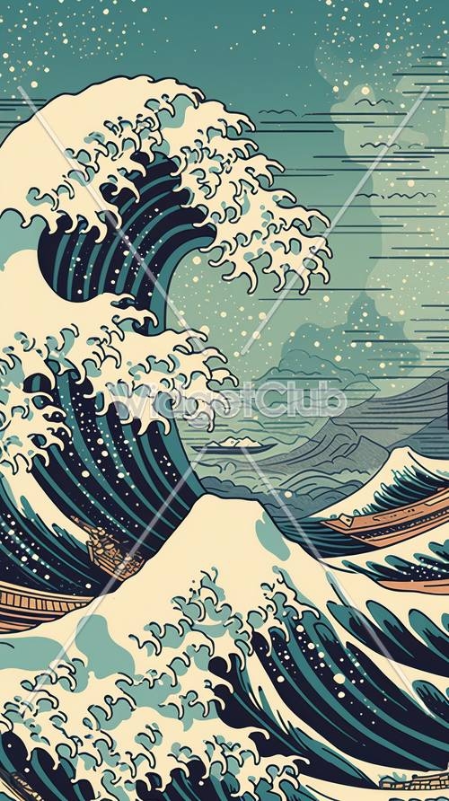 Majestic Blue Waves Crashing at Sea壁紙[5911a9f49f7c4768972e]