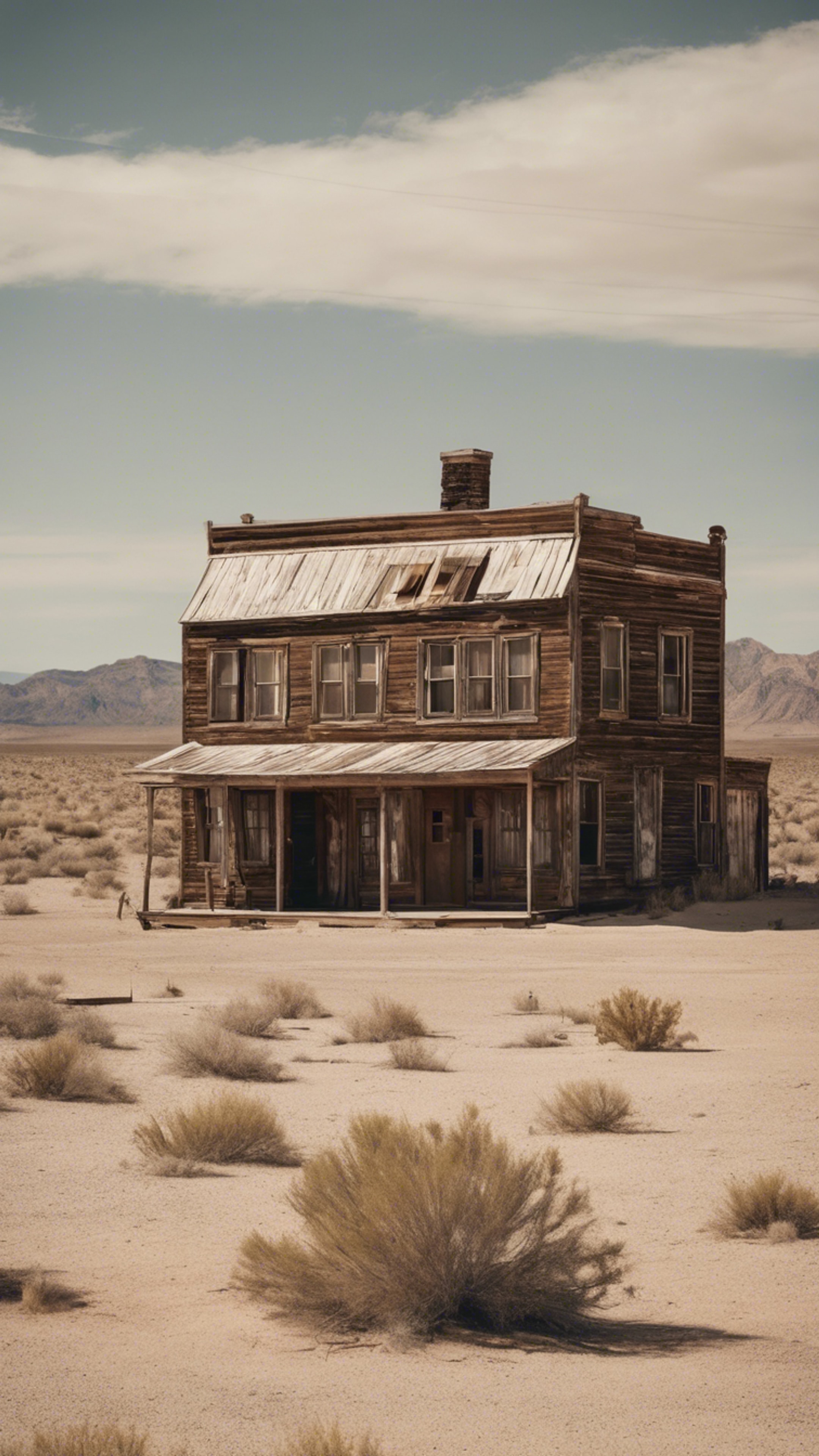 An old western ghost town located in the heart of an inhospitable sandy desert.壁紙[5d1c1c6d4731481194e6]
