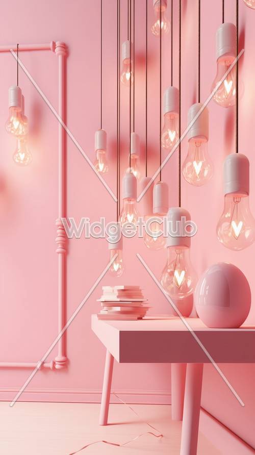 Helle Lichter und rosa Vibes-Hintergrund