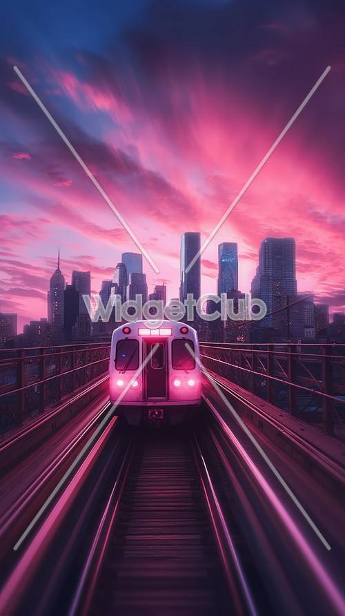 Pink Skyline Train Ride