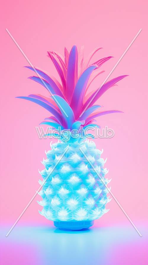 Renkli Ananas Pop Art