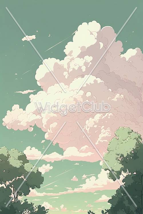 Pink Clouds Wallpaper [2e150adc8c6f4879b91b]