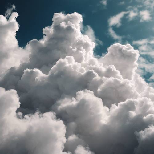 Uma imagem abstrata de nuvens brancas girando em um padrão místico.