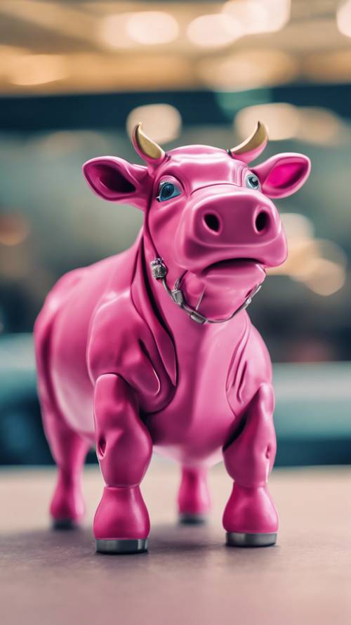 A pink cow adopted as a creative concept in a DC superhero comic. Tapet [e5adde8c04234410928b]