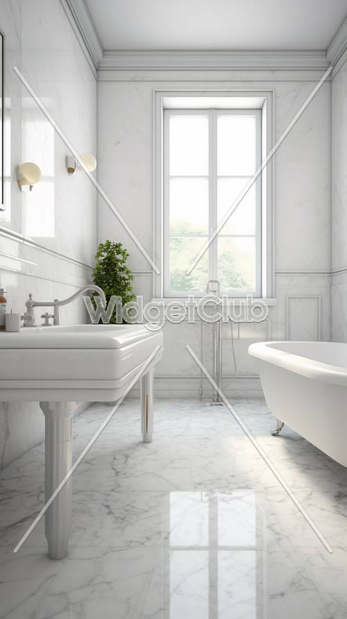 Design de interiores de banheiro brilhante e elegante