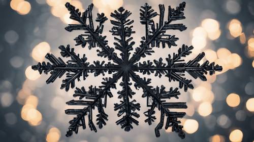 Un intricato disegno a forma di fiocco di neve nero con una citazione sull&#39;individualità al centro.