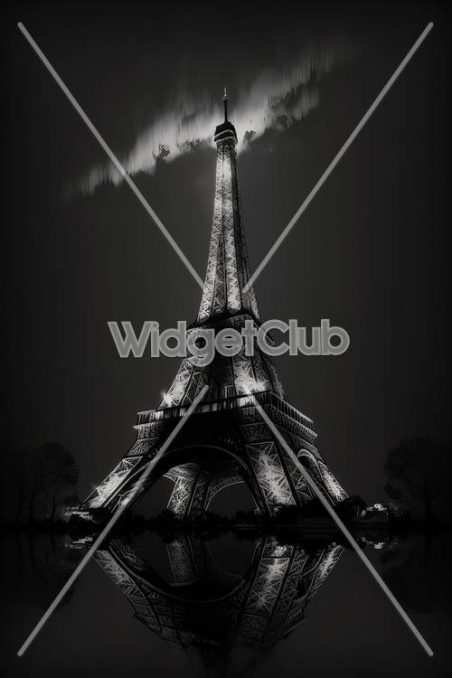 Menara Eiffel Gelap dan Misterius di Malam Hari