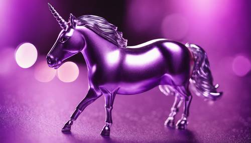 A purple metallic credit card embossed with a silver unicorn. Tapeet [3e0ea1338d5d45c8a274]