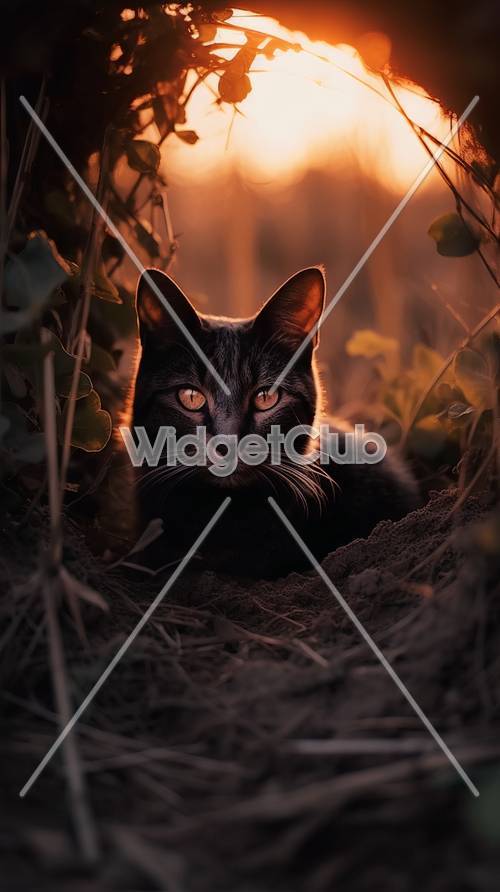 Sunset Cat Eyes in Nature