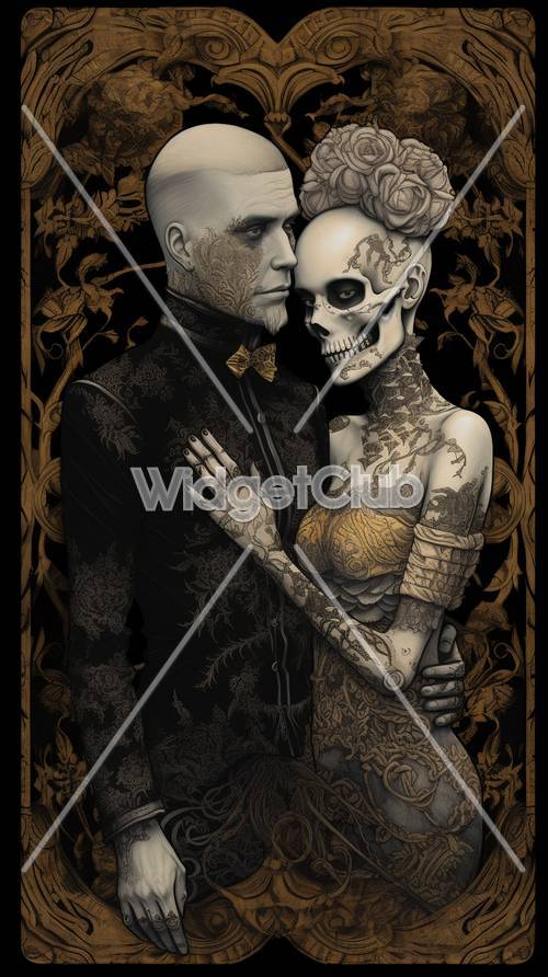 Gothic Love and Tattoo Artistry Background