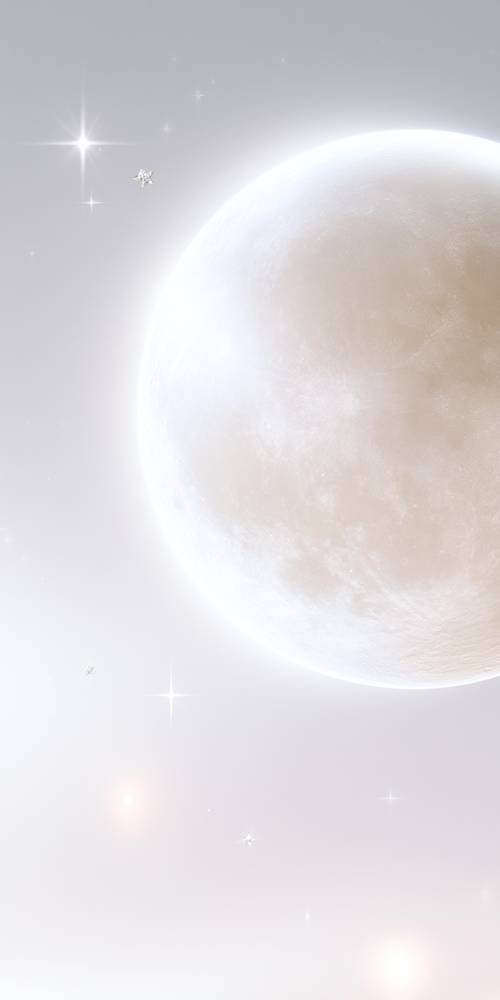Lua e estrela no espaço