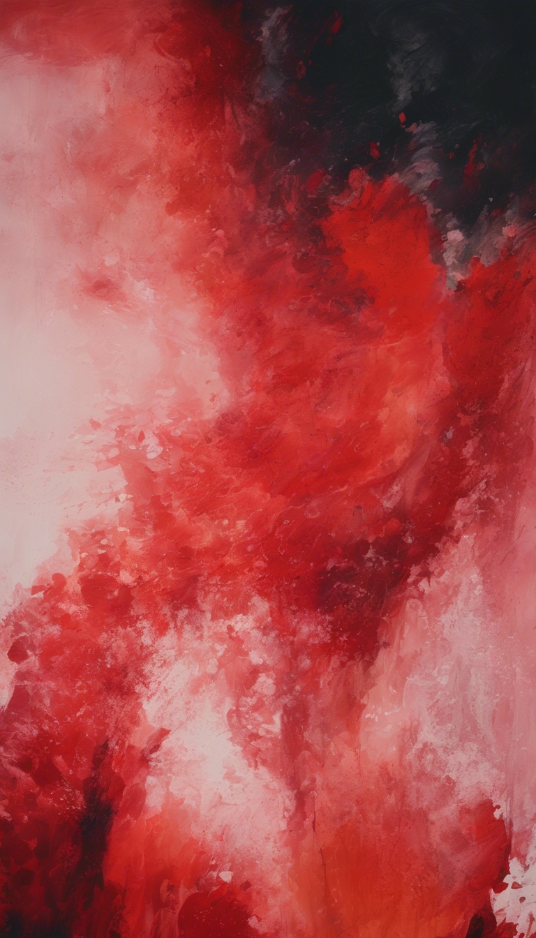 A modern abstract painting illustrating the red ombre effect. 墙纸[433c5c6224584c708554]