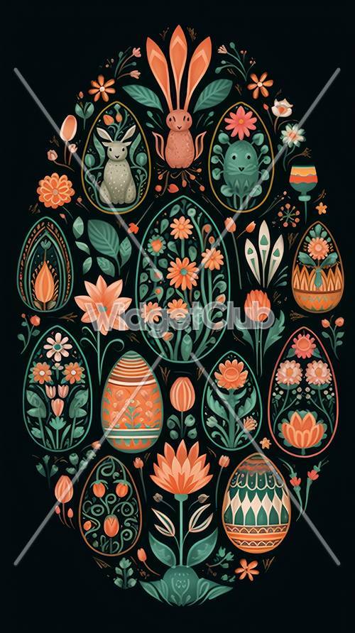 Lindos y coloridos diseños de huevos de Pascua