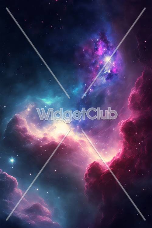 Nebulosa espacial colorida