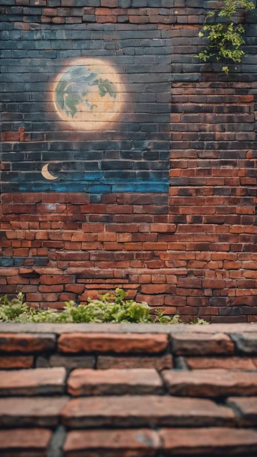 A mural painted on a city brick wall quoting 'The dreamers are the saviors of the world'. Tapeta [3da58598753b47f29b91]