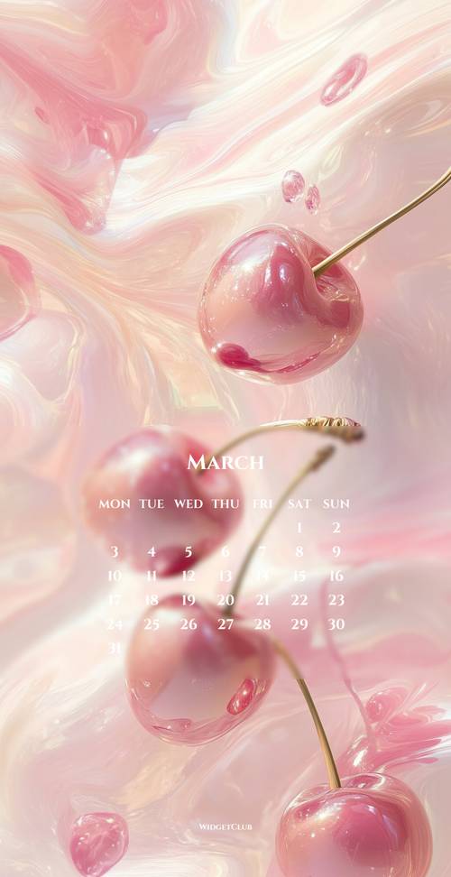 Cherry and Worm Calendar Design