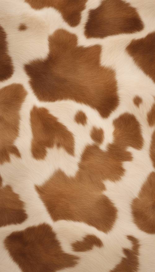 Artist's interpretation of a cowhide pattern in shades of tan. Tapet [1a66c774dfaa41c8ad04]