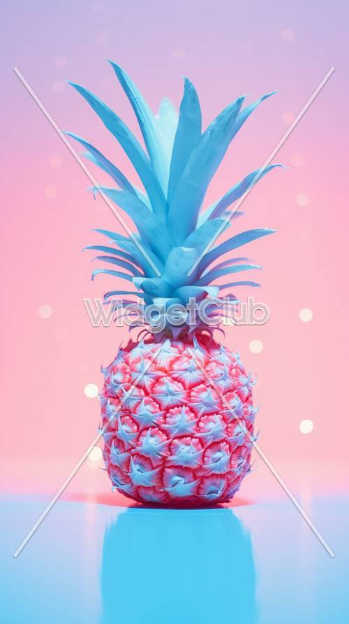 Blue and Pink Fantasy Pineapple