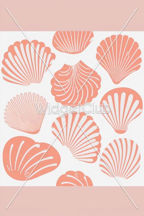 Pink Seashell Patterns for Your Screen