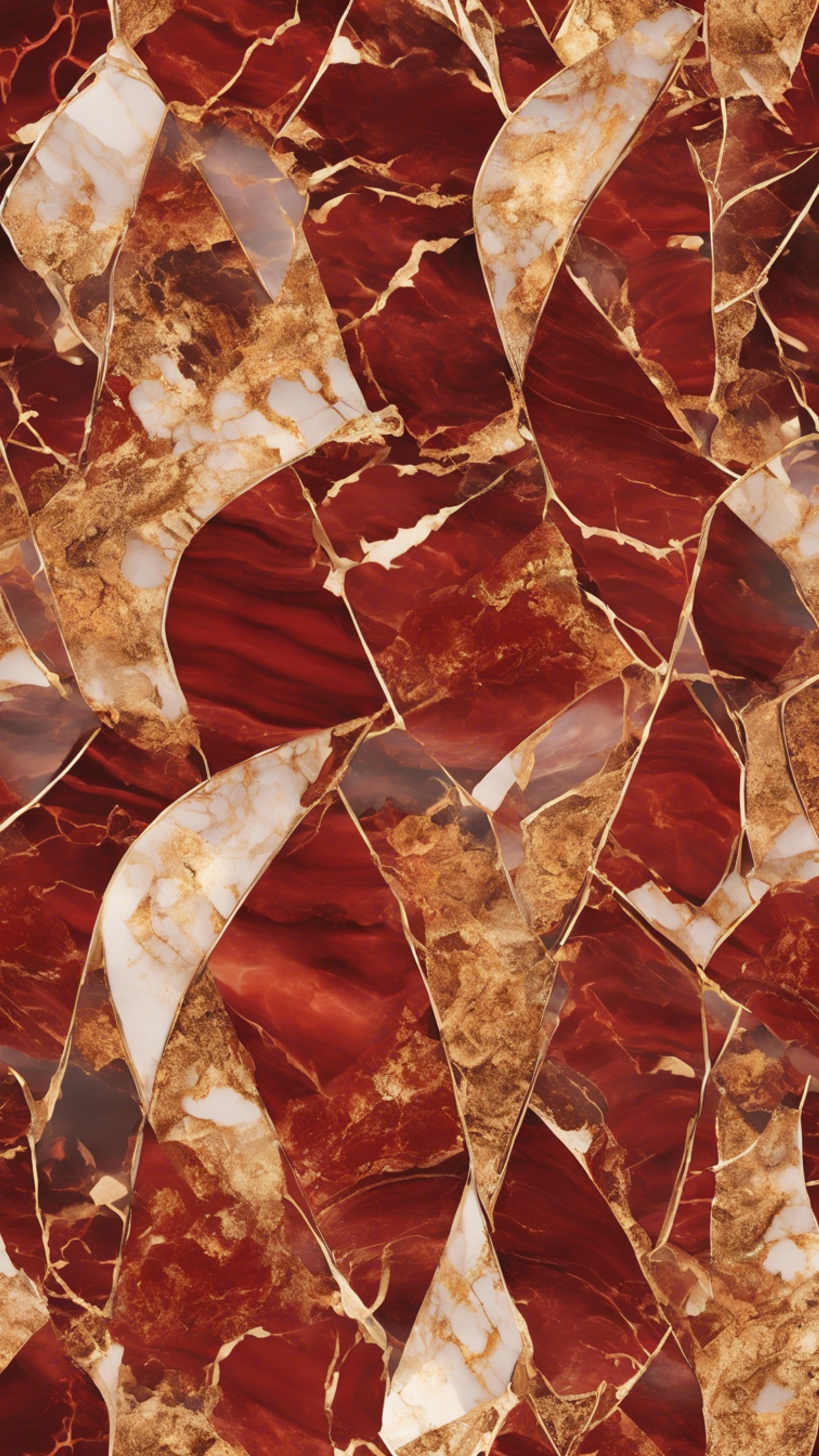A luxurious swirling mesh of red and gold marble in the form of a seamless pattern.壁紙[178e7945e560425b83a4]