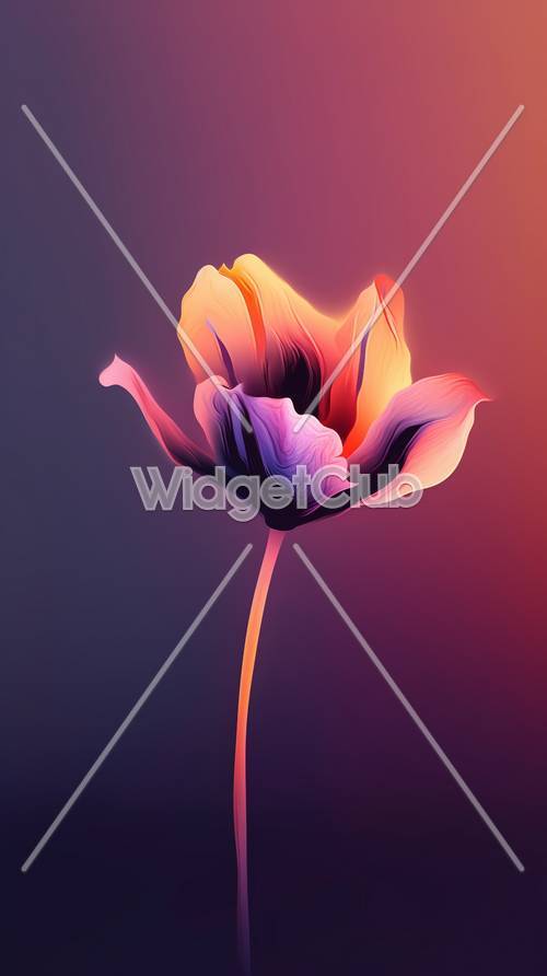 Fleur illustrée colorée
