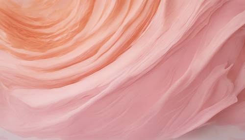 Un&#39;attraente sfumatura dal rosa chiaro al pesca si stende su una tela come un dipinto astratto.