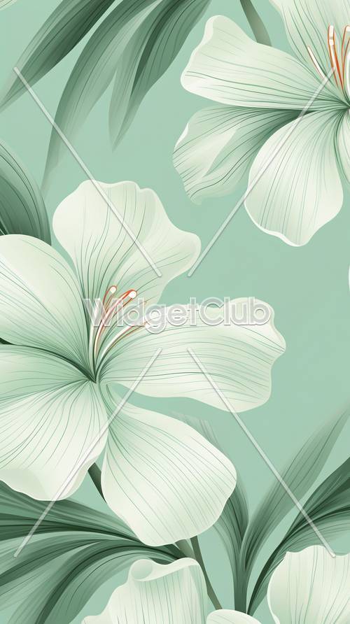Green Flower Wallpaper [d5be72203eed46588a33]