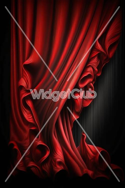 Red and Black Swirling Waves Design