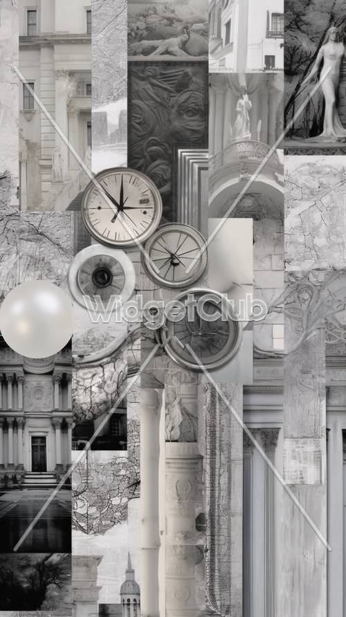 Gray Collage Wallpaper [59c128b8ec394072a2f2]