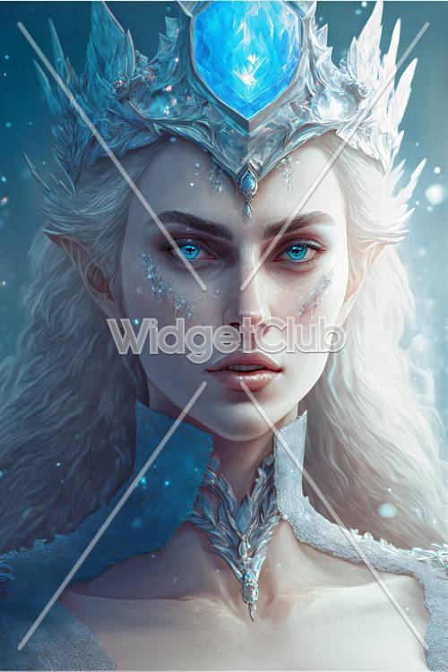 魔法の氷の女王ファンタジーアート