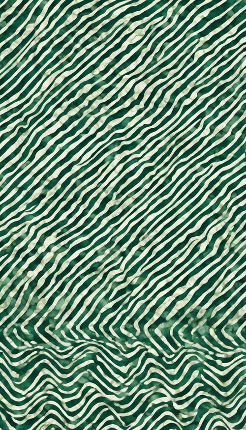 Drawing of a seamless pattern with dark green stripes.